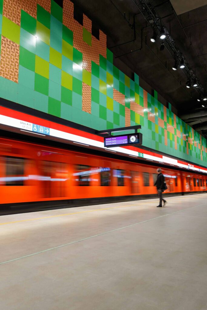 Human standing at a metrostation